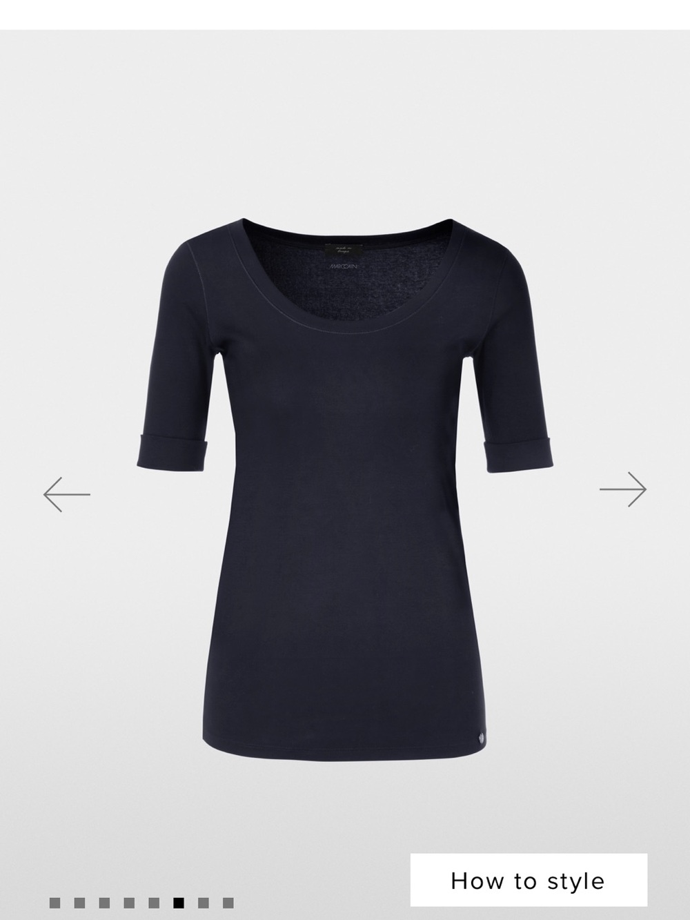 Marc Cain luxury NEW 3/4 top luxury t-shirt size L/12/ NWT French girl style